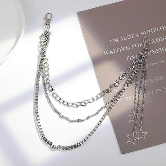 Stylish Vintage-Inspired Chain Belt for Skateboarding and Hip-Hop Culture - Picture 2 of 6